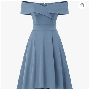 Women's Off Shoulder High Low A Line Cocktail Dress